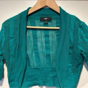 Mossimo Supply Co Blue Shrug with Textured Knit Pattern